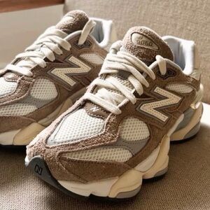 New Balance Brown and Cream Athletic Shoes